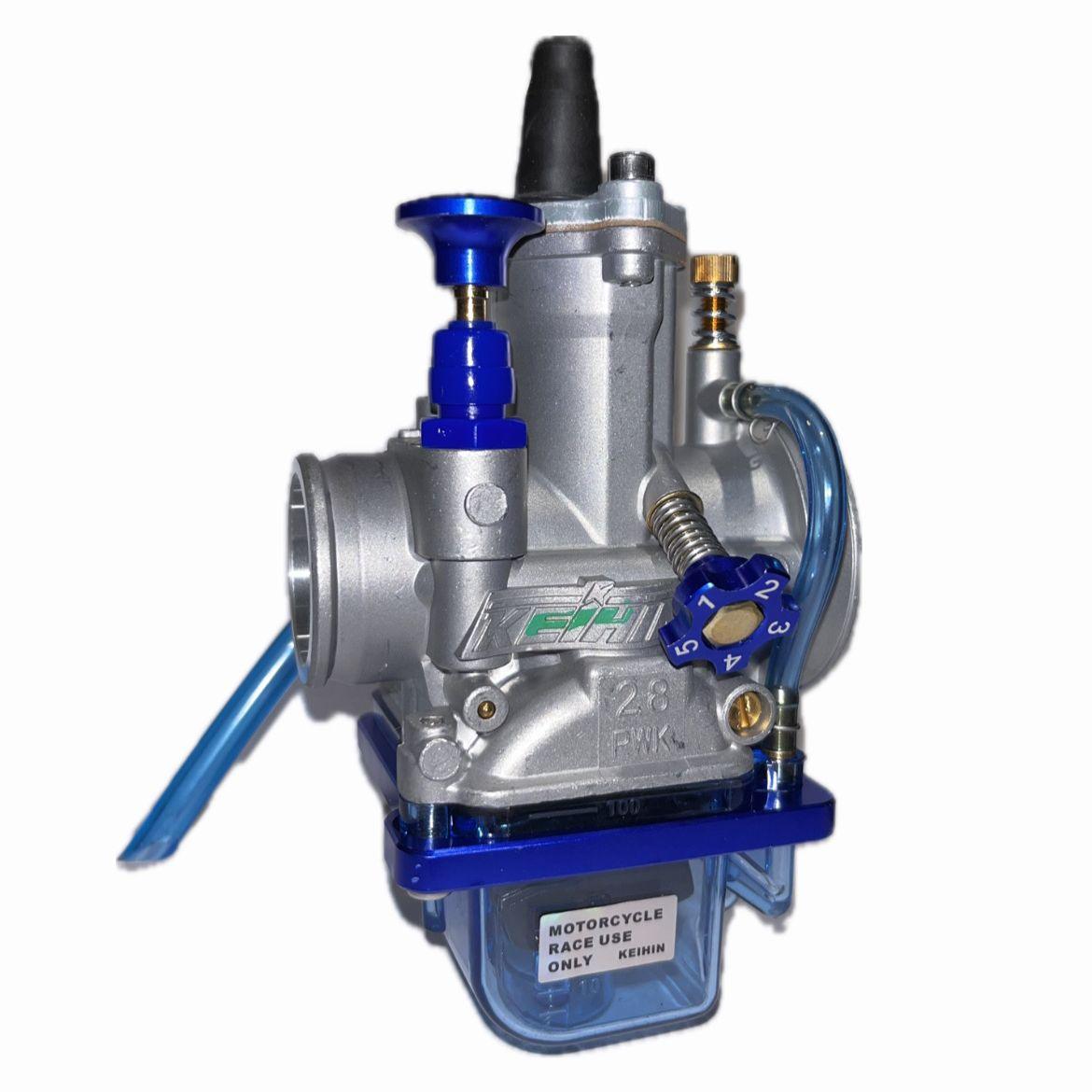 Carburador Keihin Cortina plana 28mm taza azul