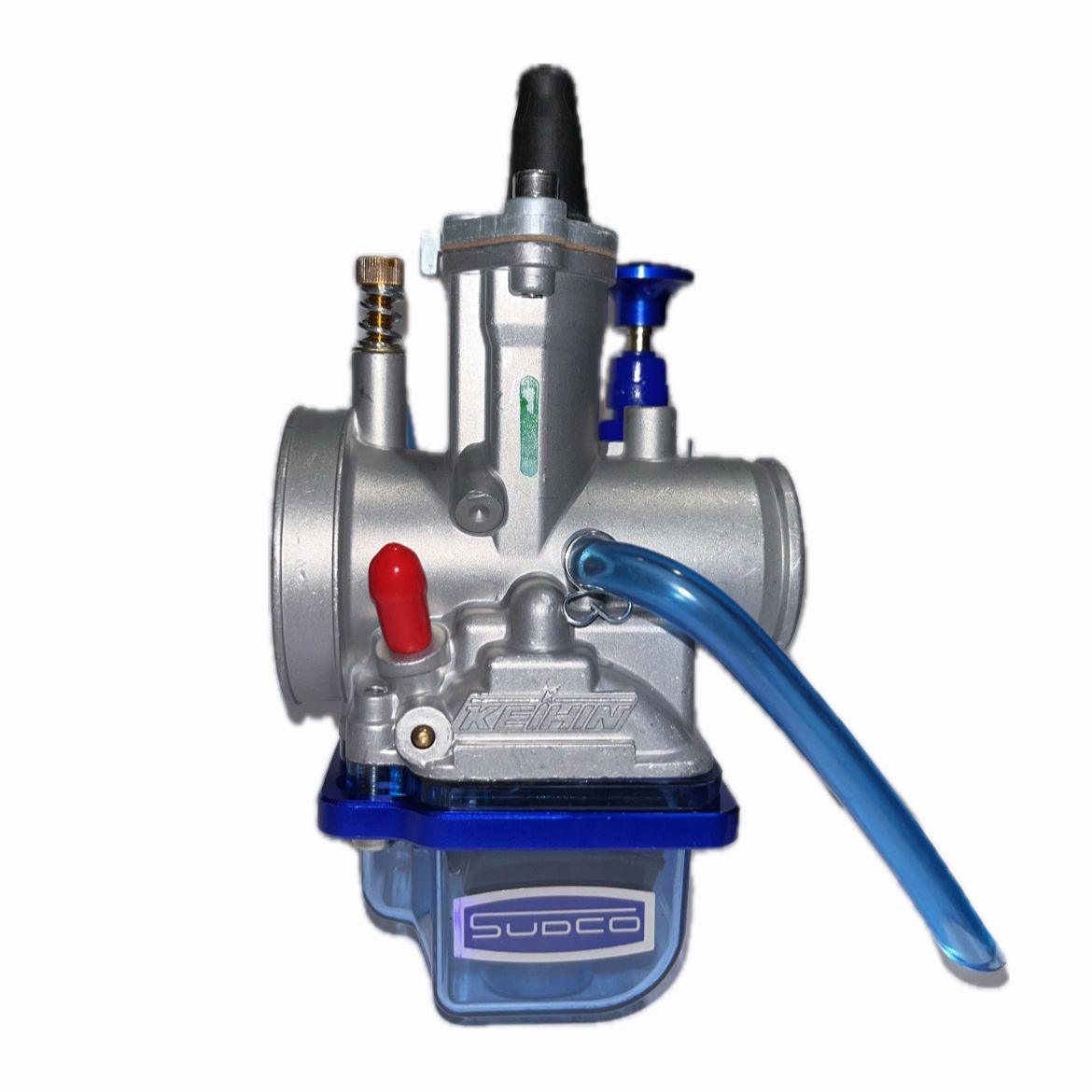 Carburador Keihin Cortina plana 28mm taza azul