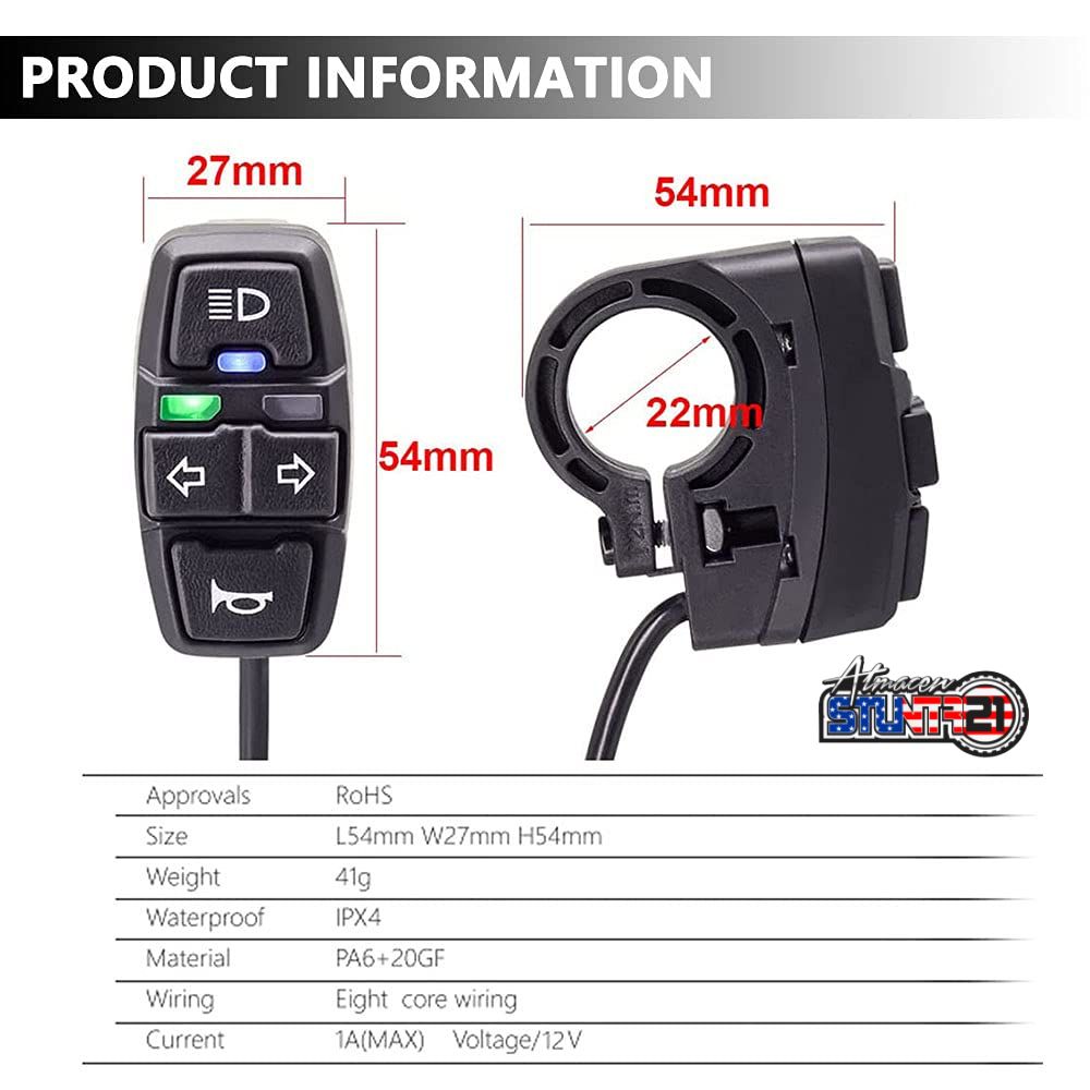 Comando De Lujo Direccionales Luces Y Pito